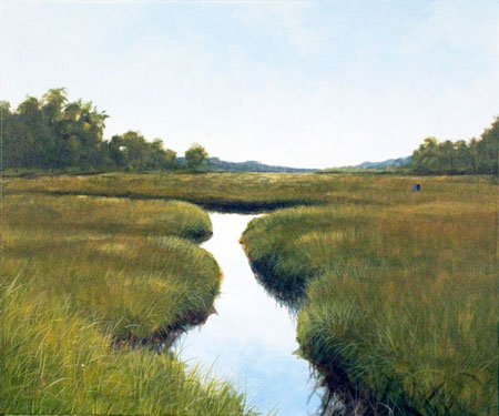 Struna Galleries of Brewster and Chatham, Cape Cod Paintings of New England and Cape Cod  - Marsh at Rock Harbor